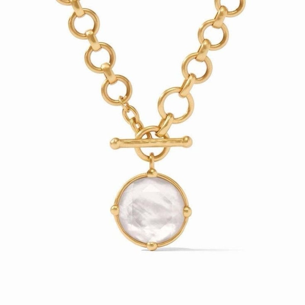 Julie Vos Honeybee Demi Necklace Iridescent Clear Crystal